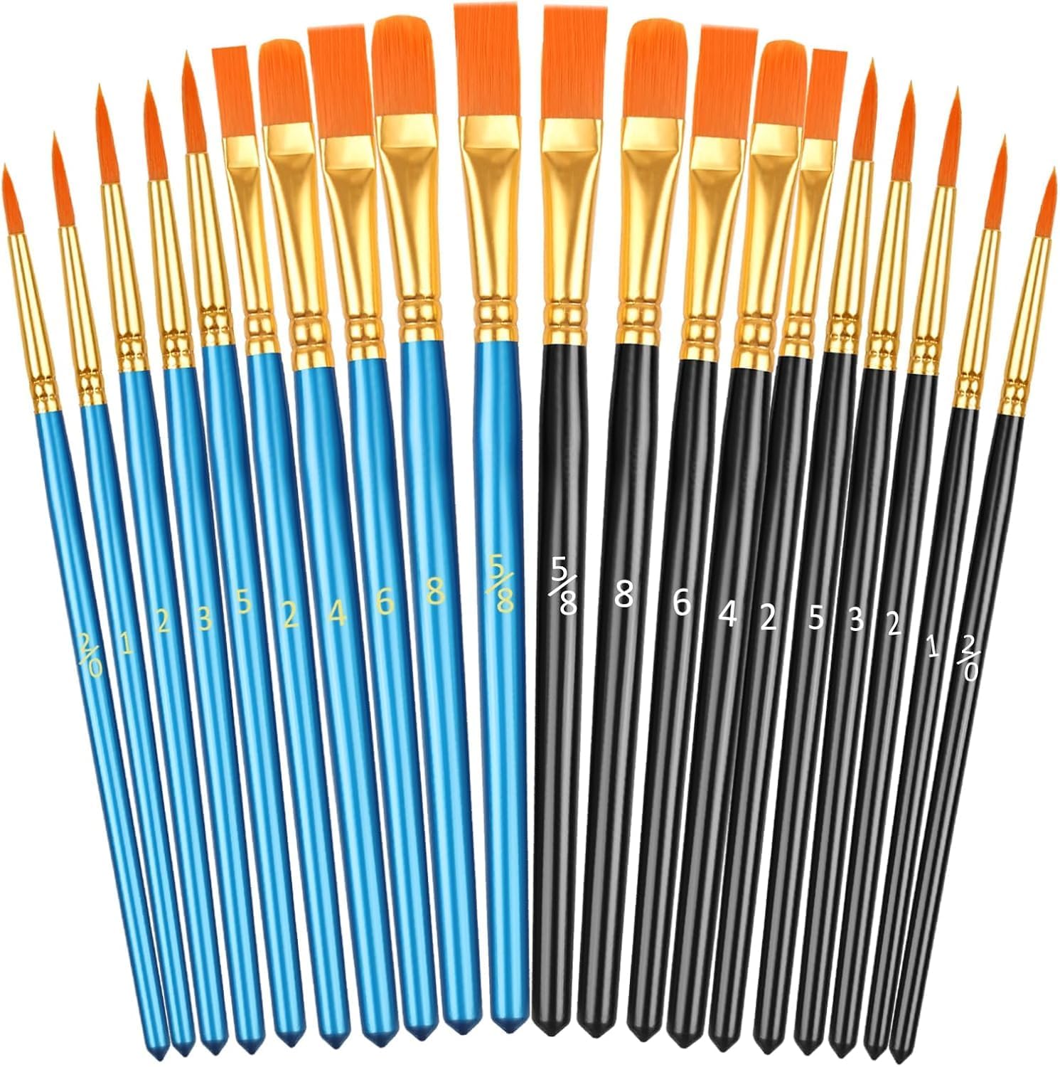 20 Pcs Paint Brushes, Acrylic Painting Brush Set, Watercolor Brushes, Acrylic Brushes for Oil Watercolor, Mini