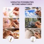 Kolinsky Sable Miniature Paint Brushes with Drybrushes, 7PCS Professional Detail Paintbrushes Set for Miniatur - view 7