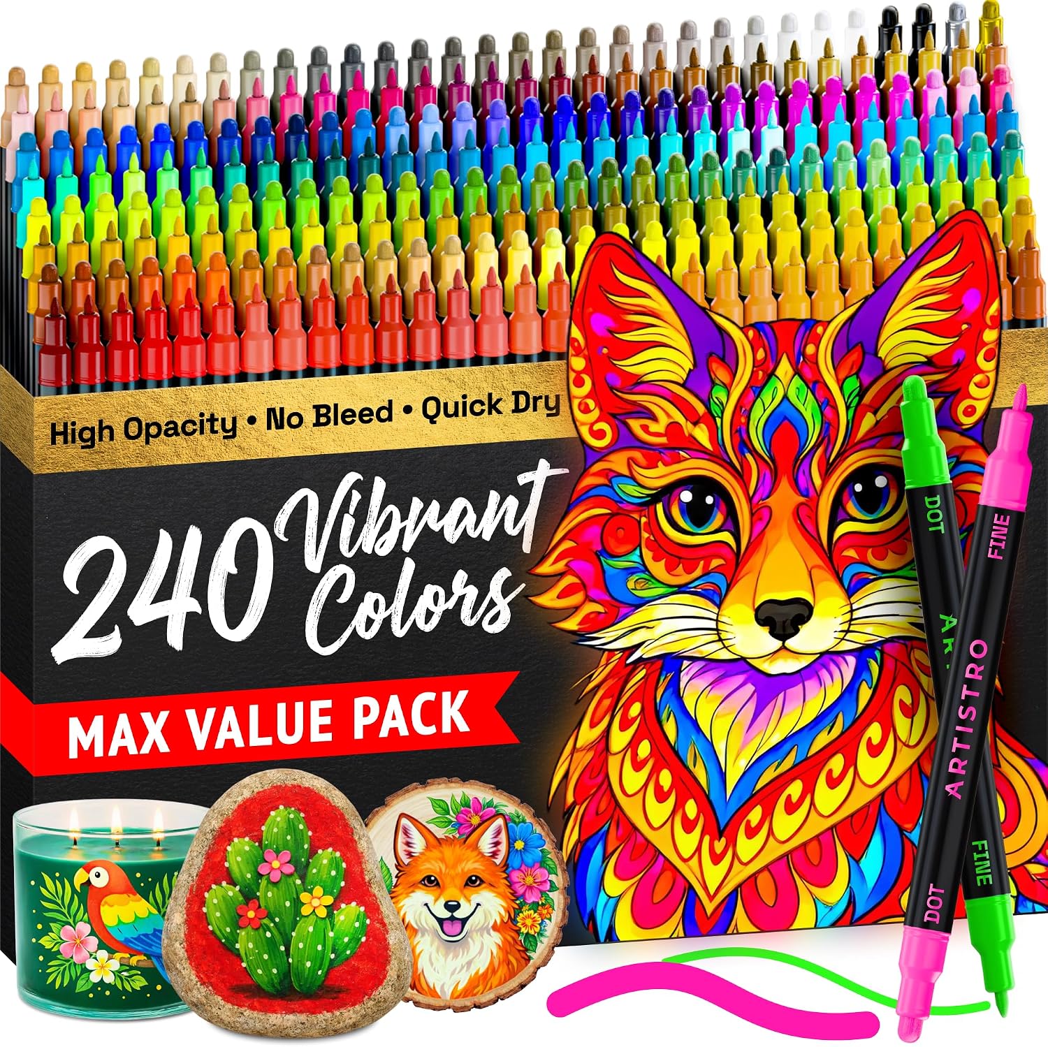 Dual-Tip Acrylic Paint Markers - Image 35