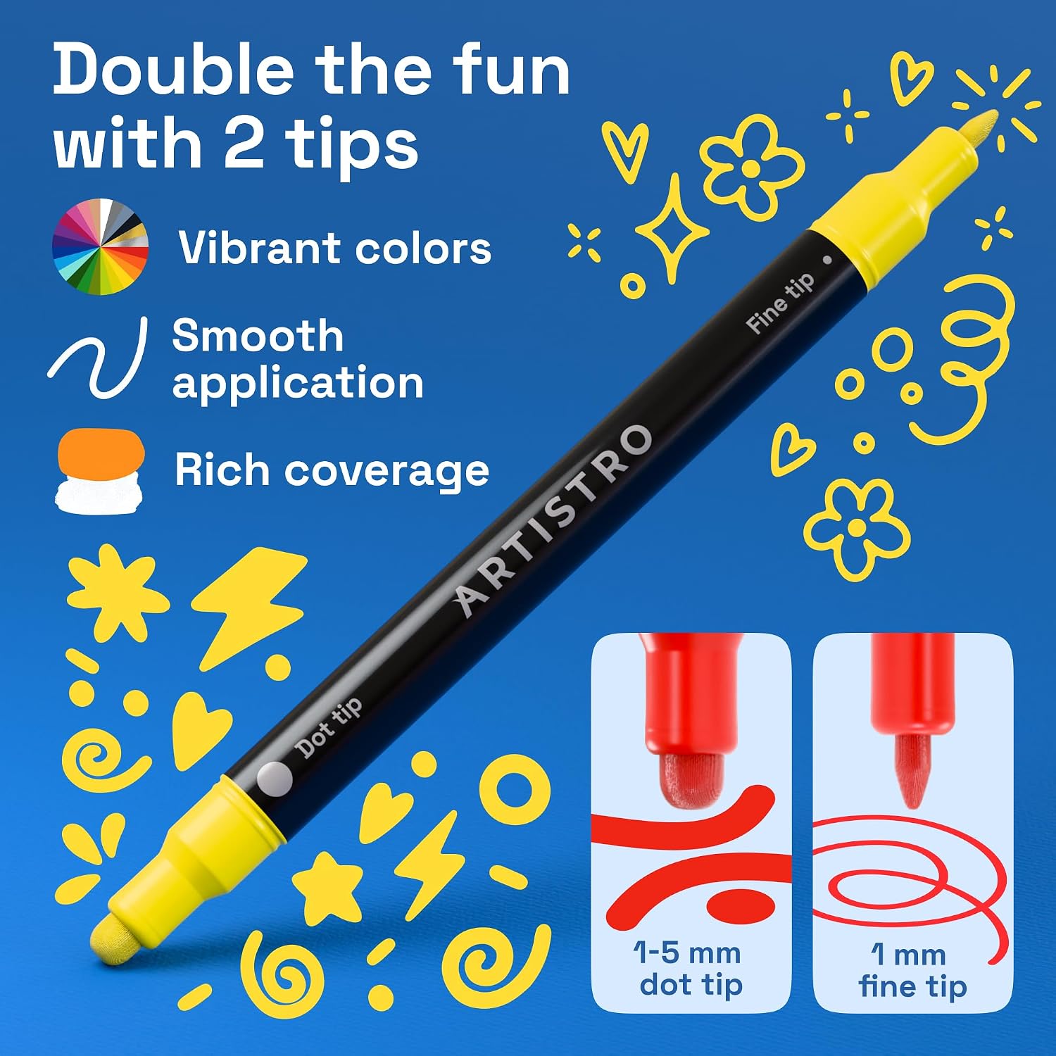 Dual-Tip Acrylic Paint Markers - Image 3