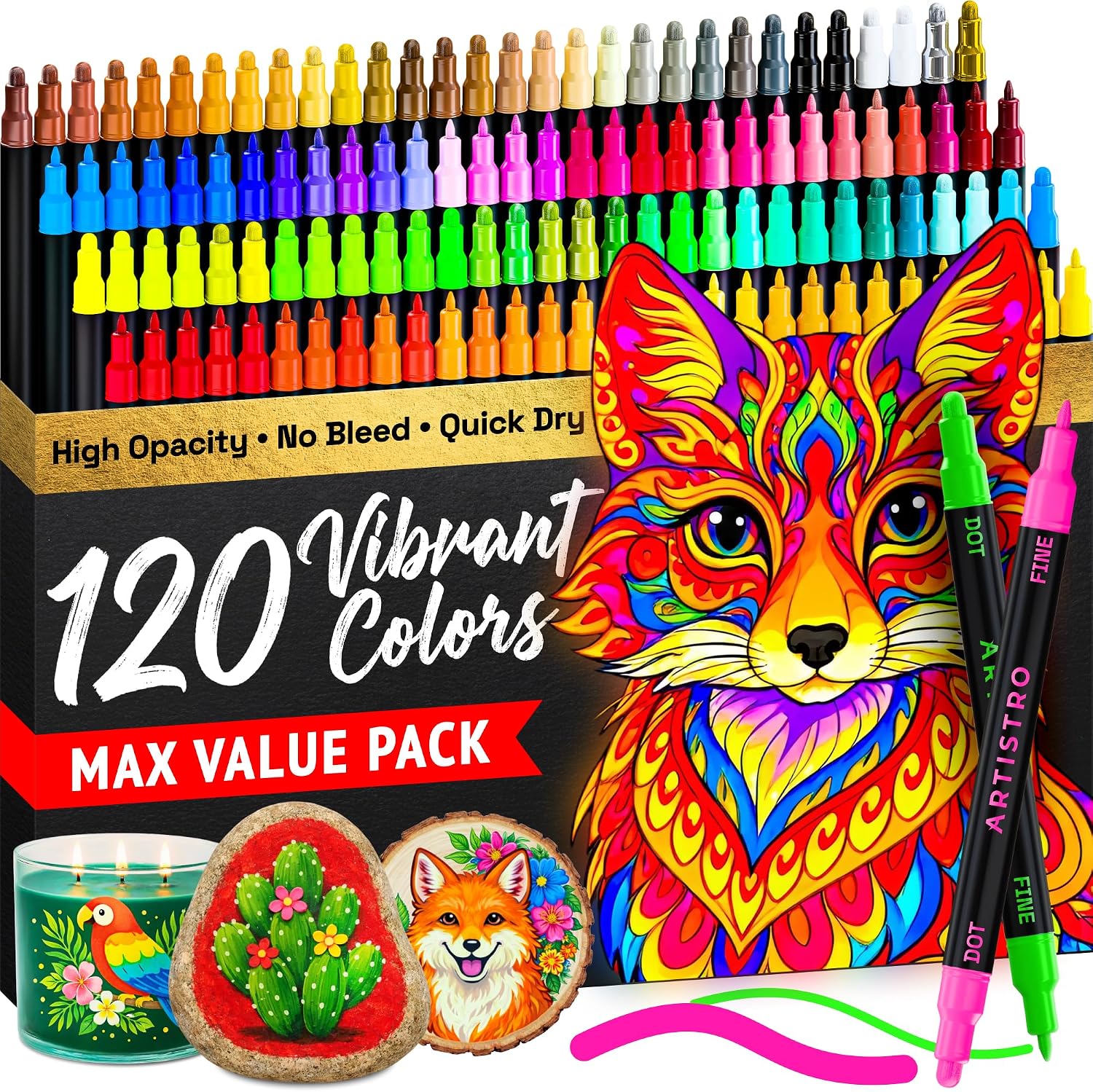 Dual-Tip Acrylic Paint Markers - Image 23