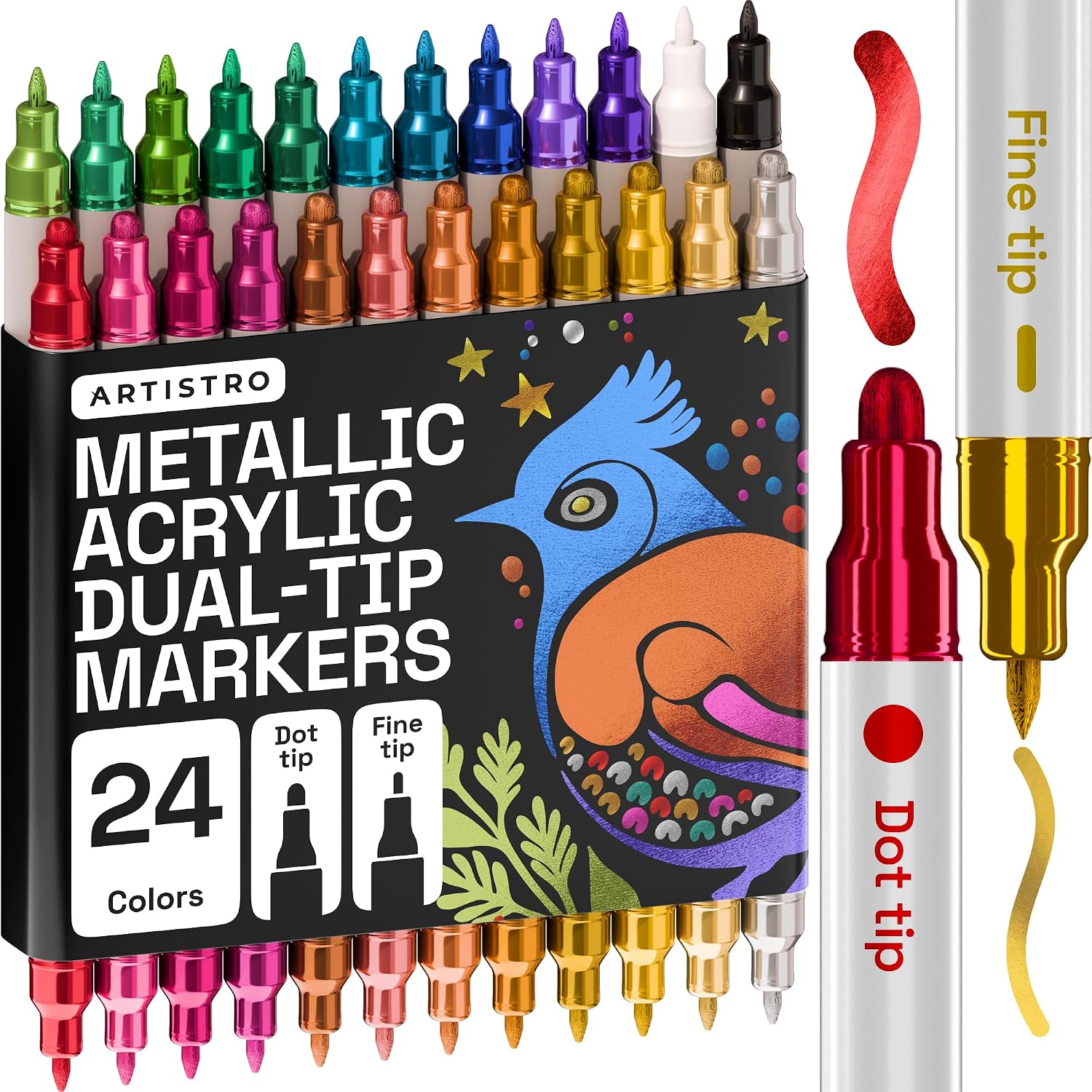 Dual-Tip Acrylic Paint Markers - Image 36