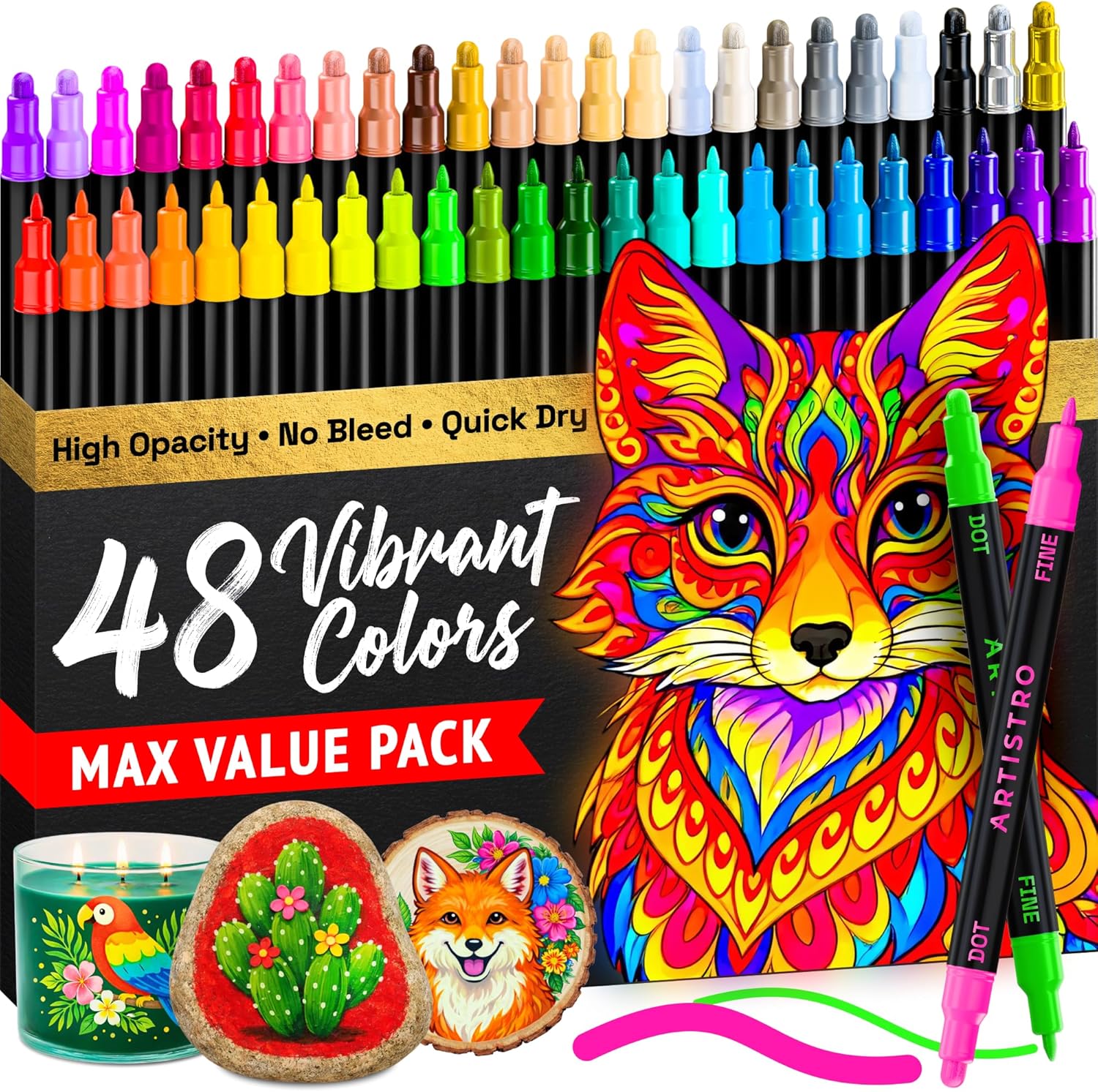 Dual-Tip Acrylic Paint Markers - Image 44
