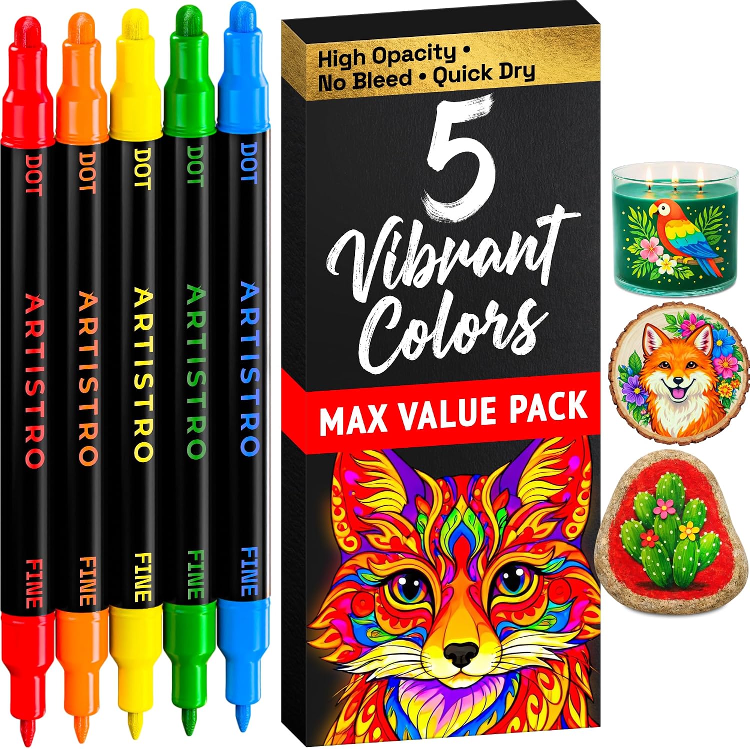 Dual-Tip Acrylic Paint Markers - Image 24