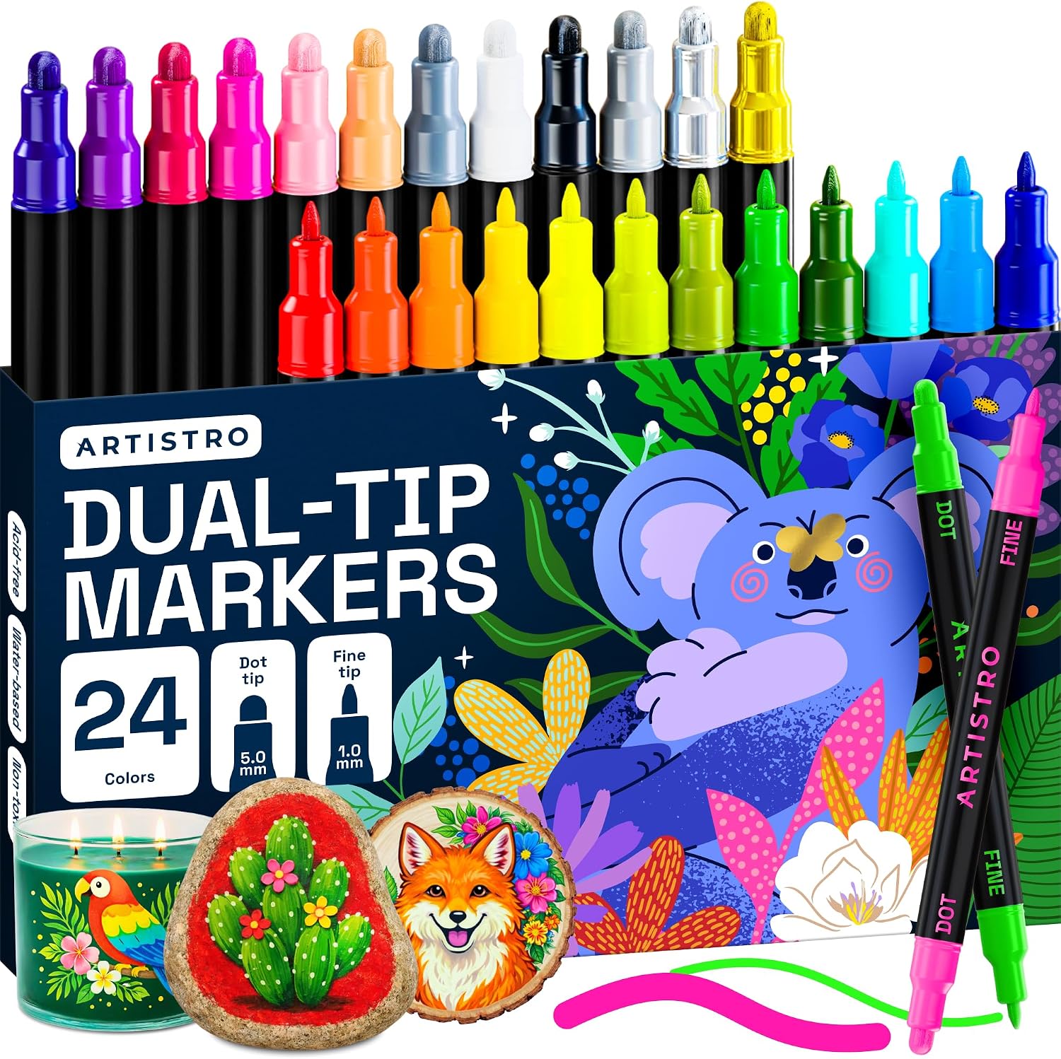 Dual-Tip Acrylic Paint Markers - Image 18