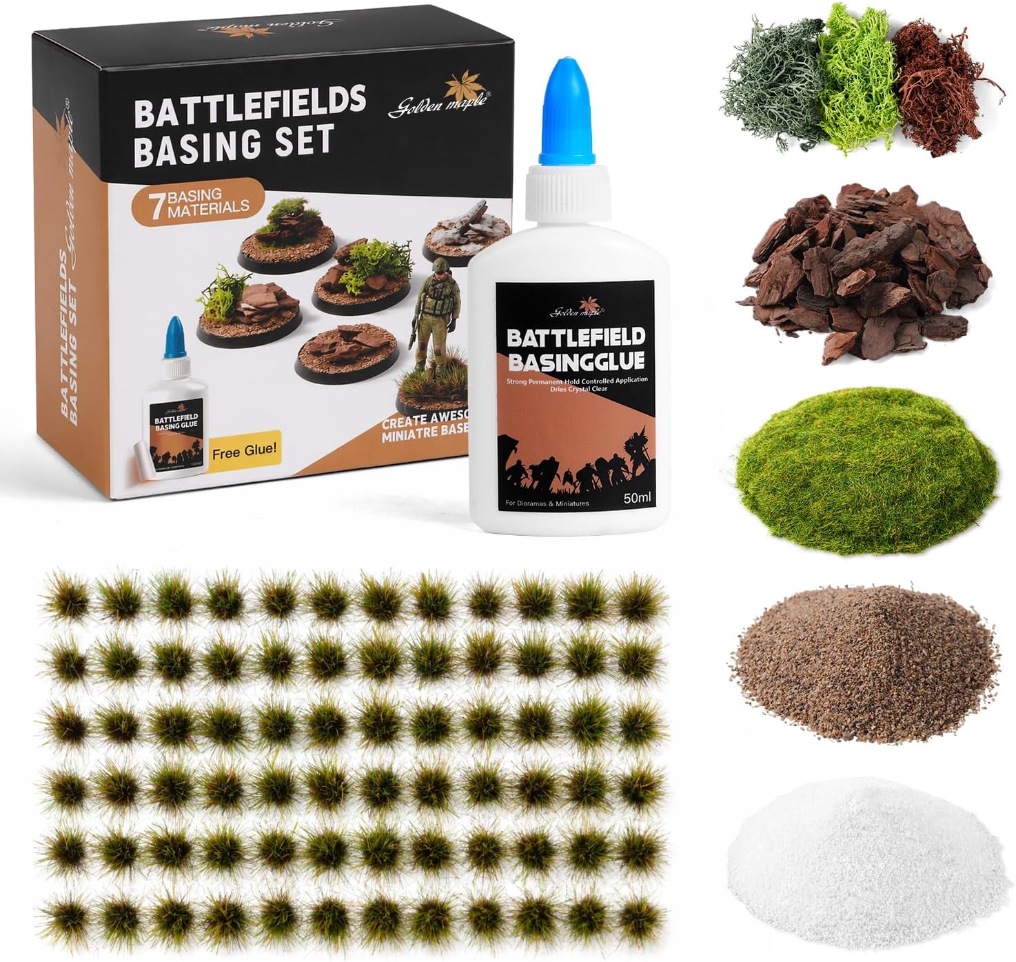 golden maple Basing Kit – Miniature Basing Material & Terrain, Static Grass