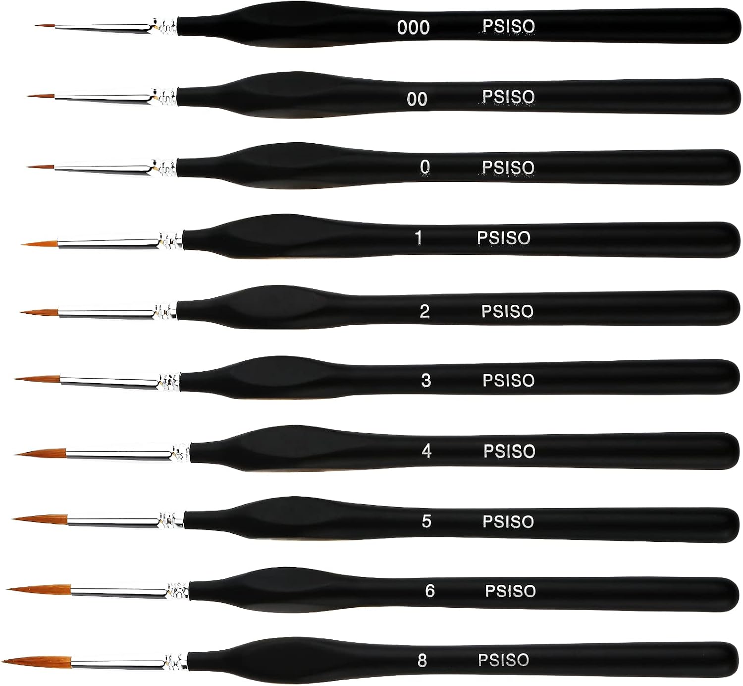 PSISO 10 PCS Miniature Paint Brushes Kit, Fine Detail Painting Brush Micro Professional Tiny Paints Brush Set