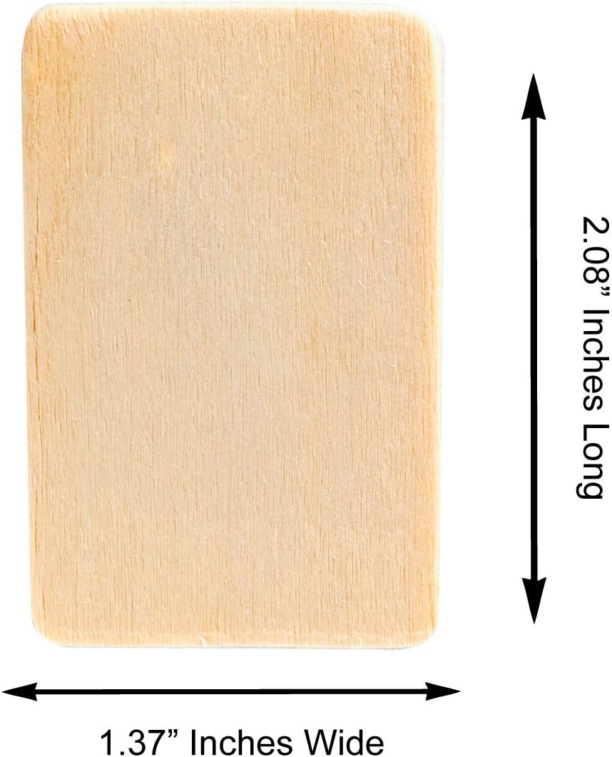 Unfinished Rectangle Wood Slices - Image 3